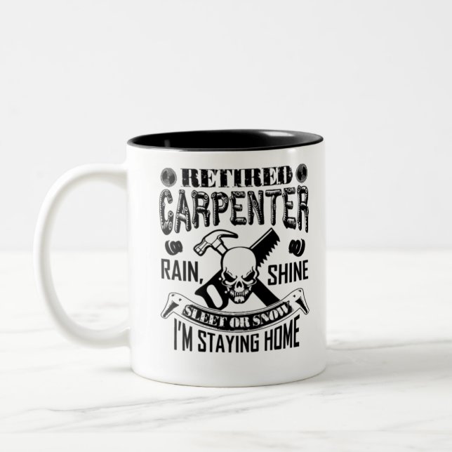 Retired Carpenter Two-Tone Coffee Mug (Left)