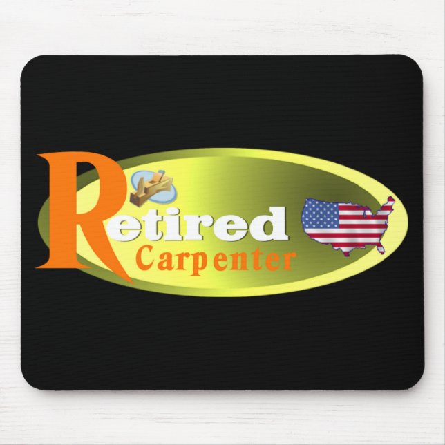 Retired Carpenter USA Mouse Mat (Front)
