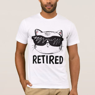 RETIRED CAT T-SHIRTS FUNNY