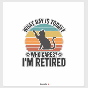 Retired Cat Vintage Sunset Funny Quote T-Shirt Des