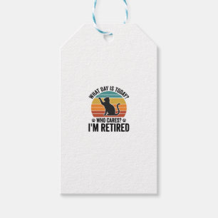 Retired Cat Vintage Sunset Funny Quote T-Shirt Des Gift Tags