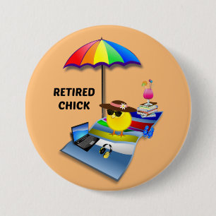 Retired Chick 7.5 Cm Round Badge