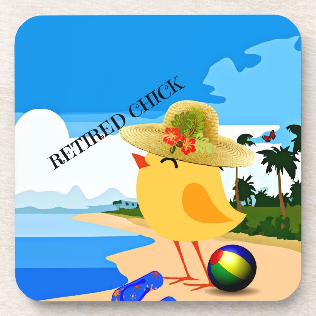 Retired Chick at the Beach Coaster (Front)