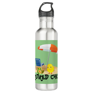 Retired Chick--Beach Scene, 710 Ml Water Bottle