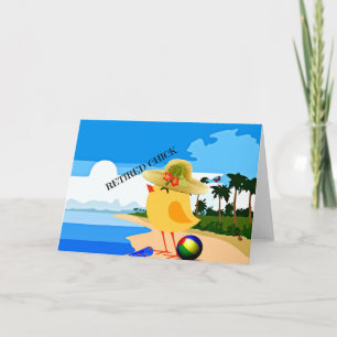 Retired Chick...Fun on the Beach Card