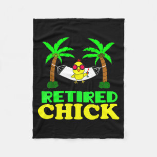 Retired Chick Humor Funny Retirement Party Gift Ne Fleece Blanket