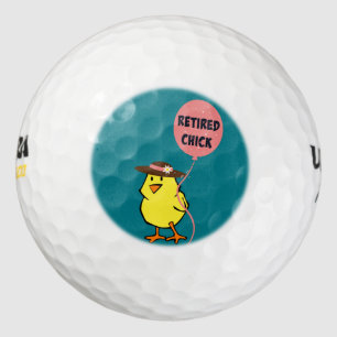 Retired Chick...oh so cute Golf Balls