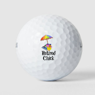 Retired Chick, oh so cute! Golf Balls