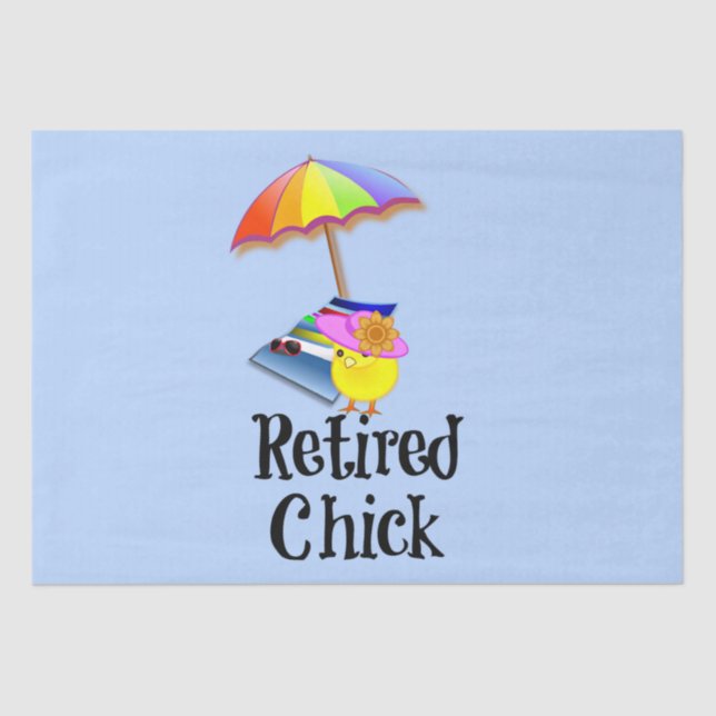 Retired chick, oh so cute tissue paper (Front)