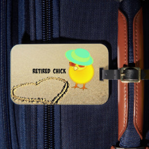 Retired Chick, popular design, Luggage Tag