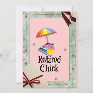 Retired Chick, Retirement Humour Card