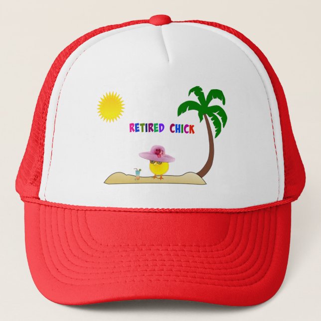 Retired Chick, So Cool Trucker Hat (Front)