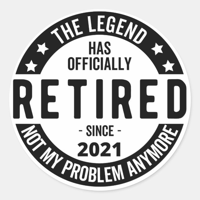 retired classic round sticker (Front)