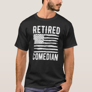 Retired Comedian Profession American Flag Premium T-Shirt