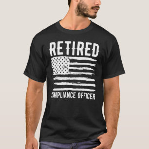 Retired Compliance Officer Profession American Fla T-Shirt