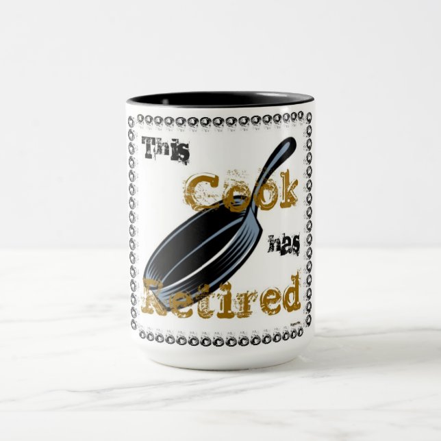 Retired Cook Gold and Black Mug (Center)
