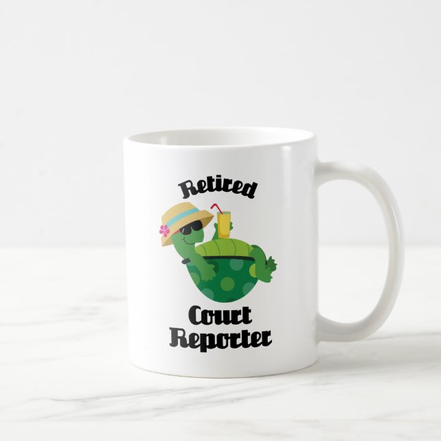 Retired Court Reporter (Turtle) Coffee Mug (Right)