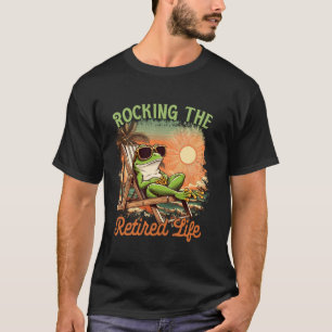 Retired Coworker Frog Retirement Rocking The Retir T-Shirt
