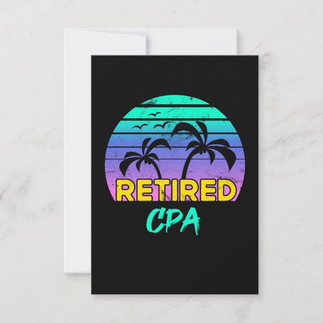 Retired Cpa Retirement Gift Retro Thank You Card (Front)