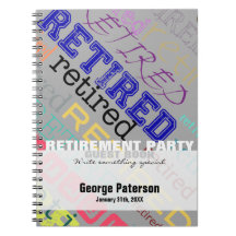 Retired Custom Retirement Party Guest Book 1