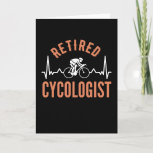Retired Cycologist Cycling Heartbeat Dad Card