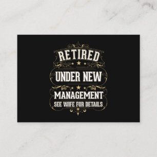 Retired Dad Retiree Men Wife Business Card