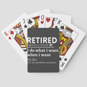 retired definition, funny retirement, retired playing cards