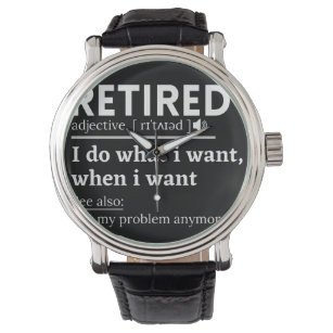 retired definition, funny retirement watch