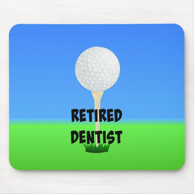 Retired Dentist - Golf Design Mouse Mat (Front)