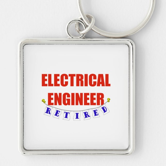 RETIRED ELECTRICAL ENGINEER KEY RING (Front)