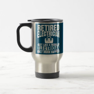 Retired Electrician Apparel Funny Electricians Travel Mug