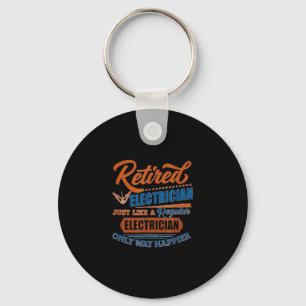 Retired Electrician - Electrician Gift Key Ring