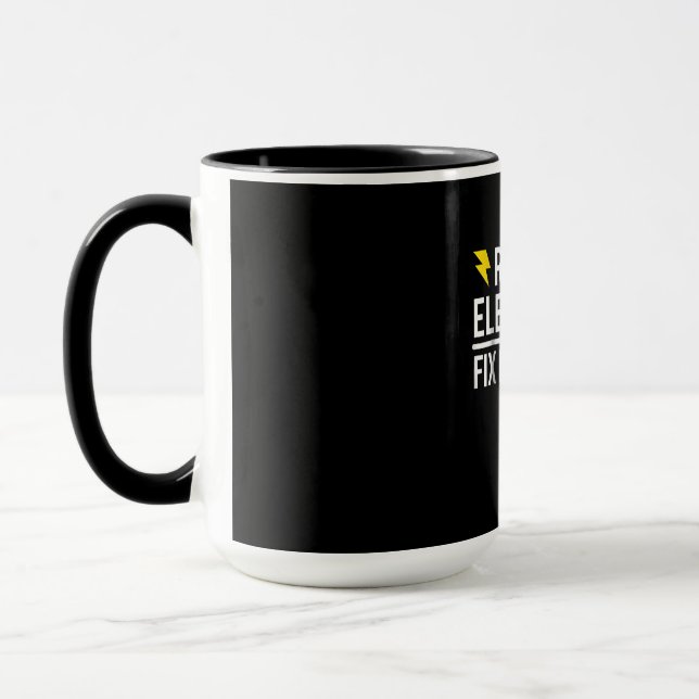 Retired Electrician Fix It Yourself  Funny Gift Mug (Left)