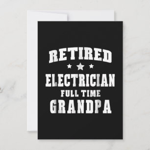 Retired Electrician Full Time Grandpa Men's Gift Card