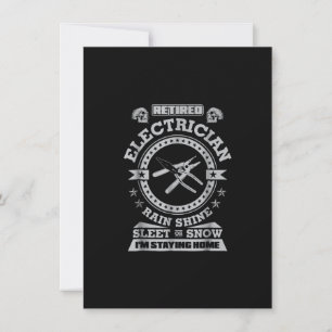 Retired Electrician Funny Electrician Clothing Card