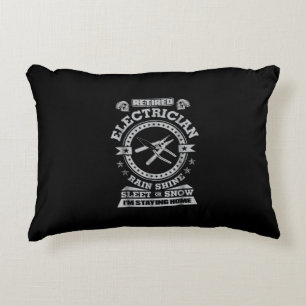 Retired Electrician Funny Electrician Clothing Decorative Cushion