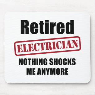 Retired Electrician (US spell) Mouse Mat