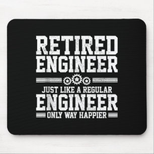 Retired Engineer Engineering Funny Saying Retireme Mouse Mat