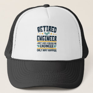 Retired Engineer Engineering Retirement Happier Trucker Hat