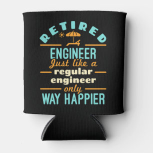 Retired Engineer Funny Retirement Way Happier Can Cooler