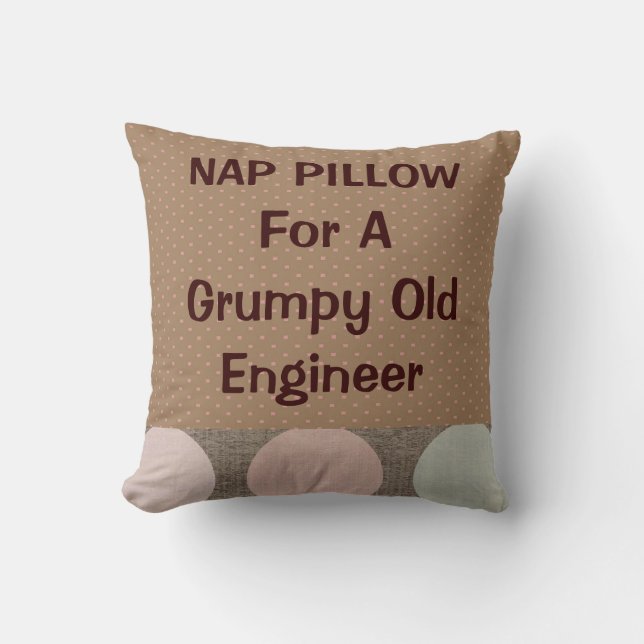 Retired Engineer "Nap Pillow" Cushion (Front)