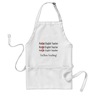 Retired English Teacher Gifts Standard Apron
