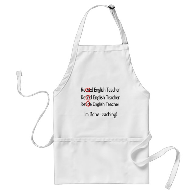 Retired English Teacher Gifts Standard Apron (Front)