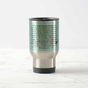 Retired English Teacher Story Art Gifts Travel Mug