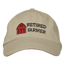Retired Farmer Embroidered Hat