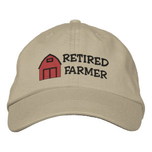 Retired Farmer Embroidered Hat