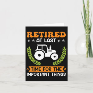 Retired Farmer Farm Pensioner Tractor Retirement  Card