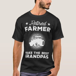 Retired Farmer Make The Best Grandpas Farming T-Shirt