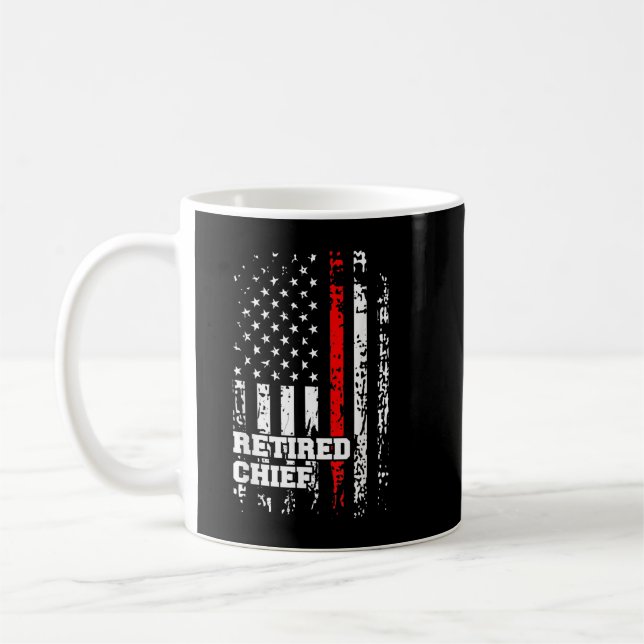 Retired Fire Chief Shirt Firefighter Rank Retireme Coffee Mug (Left)