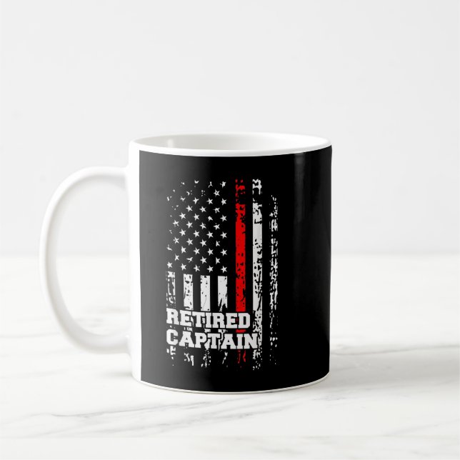 Retired Firefighter Captain  Rank Retirement Gift  Coffee Mug (Left)